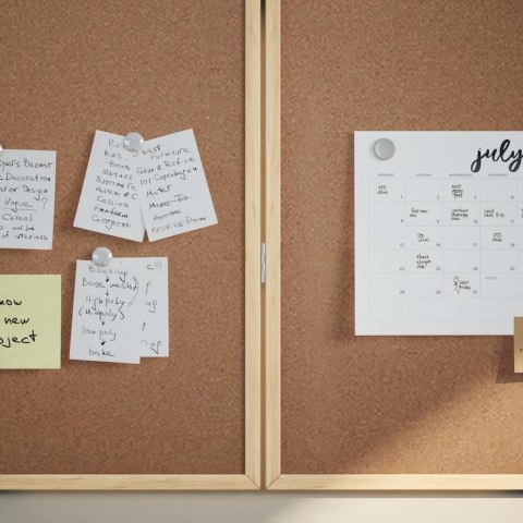 TABLICA KORKOWA BRĄZOWY 80X1.4X80CM LITE DREWNO SOSNOWE