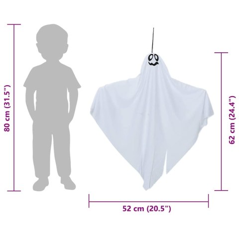 ZAWIESZANY DUCH HALLOWEEN 3 SZT. BIAŁY 52X62CM POLIESTER