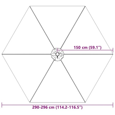 POKRYCIE DO PARASOLA OGRODOWEGO KOLOR TAUPE 300CM