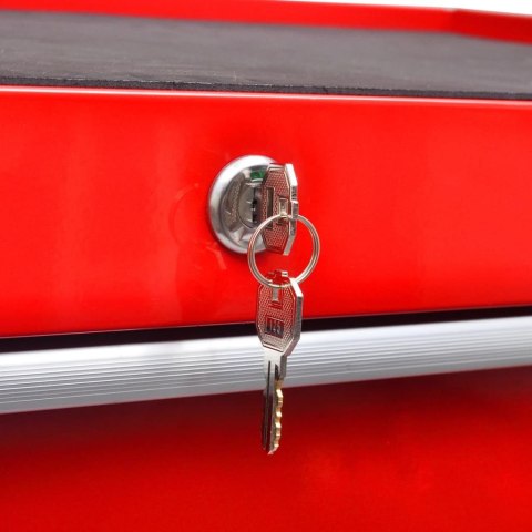 CZERWONY WÓZEK NARZĘDZIOWY/WARSZTATOWY Z 7 SZUFLADAMI