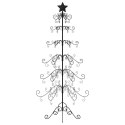METALOWA CHOINKA ŚWIĄTECZNA DO DEKORACJI CZARNA 215CM