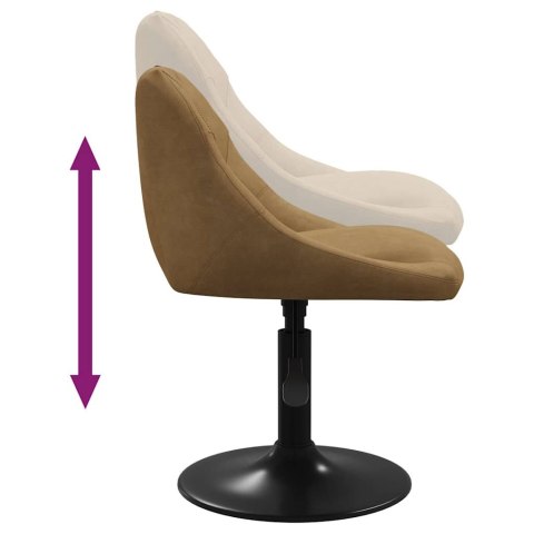 STOŁEK BAROWY BRĄZOWY TAPICEROWANY AKSAMITEM