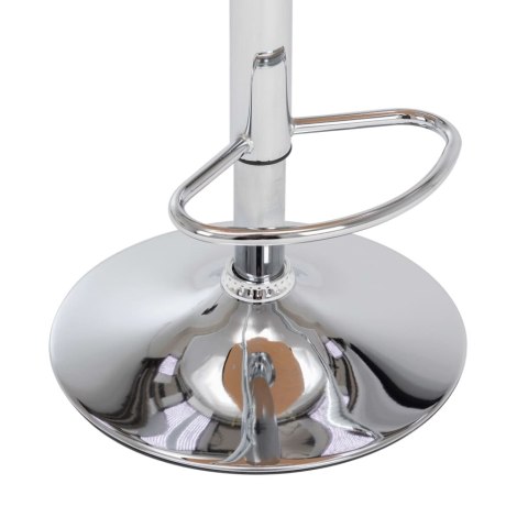 STOŁKI BAROWE 2 SZT. KREMOWE GIĘTE DREWNO I SZTUCZNA SKÓRA