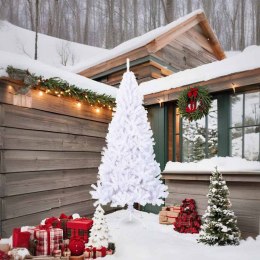 SZTUCZNA CHOINKA O GRUBYCH GAŁĄZKACH BIAŁA 210CM PVC