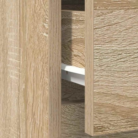 KOMODA Z SZUFLADĄ DĄB SONOMA 71X35X65CM DREWNO KLEJONE