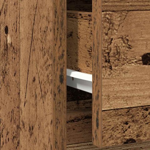 KOMODA Z SZUFLADĄ STARE DREWNO 71X35X65CM DREWNO KLEJONE