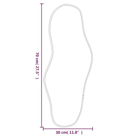 LUSTRO ŚCIENNE SREBRNE 70X30CM