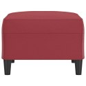 VidaXL Podnóżek, winna czerwień, 70x55x41 cm, sztuczna skóra