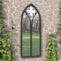 LUSTRO OGRODOWE CZARNE 100X45CM ŻELAZNE