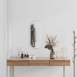 LUSTRO ŚCIENNE SREBRNE 70X30CM OWALNE