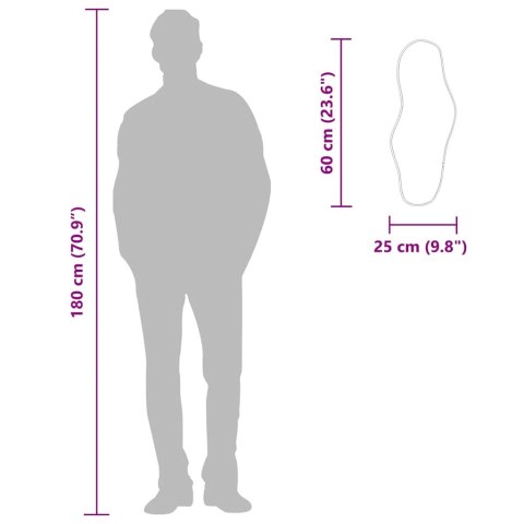 LUSTRO ŚCIENNE ZŁOTE 60X25CM