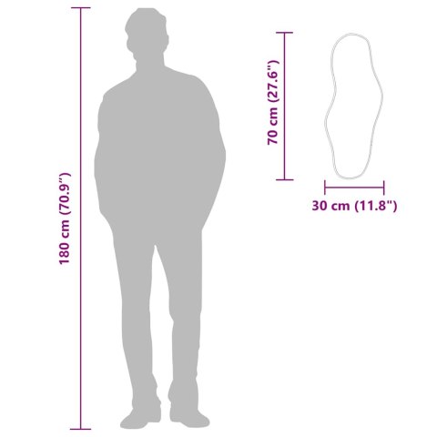 LUSTRO ŚCIENNE ZŁOTE 70X30CM