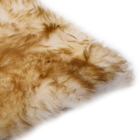 PODUSZKI NA KRZESŁA 2 SZT. BRĄZ MELANŻ 40X40CM OWCZA SKÓRA