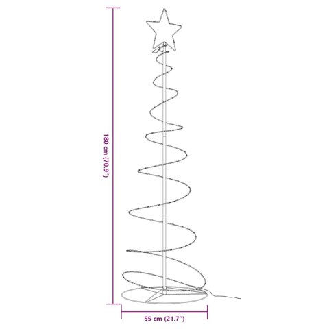 CHOINKA LED 120 LED CIEPŁA BIEL 180CM