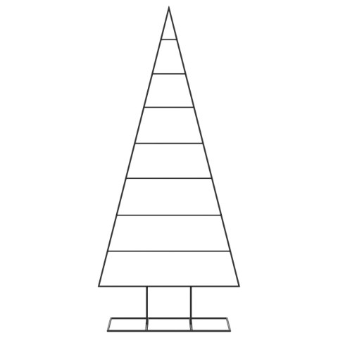 METALOWA CHOINKA ŚWIĄTECZNA DO DEKORACJI CZARNA 180CM