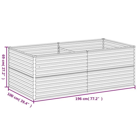 PODWYŻSZONA DONICA 196X100X69CM STAL KORTENOWSKA