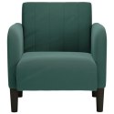 SOFA FOTEL Z PODŁOKIETNIKAMI CIEMNOZIELONY 54CM AKSAMIT