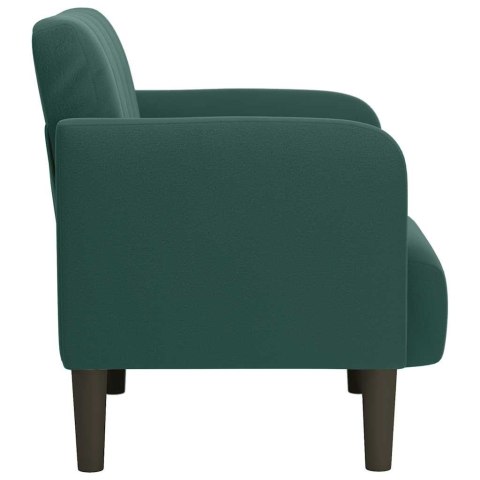 SOFA FOTEL Z PODŁOKIETNIKAMI CIEMNOZIELONY 54CM AKSAMIT