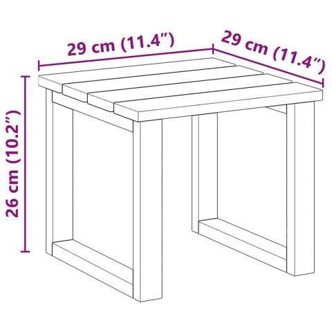 3-CZĘŚCIOWY ZESTAW STOŁÓW LEŻAKOWYCH Z LITEGO DREWNA AKACJOWEGO
