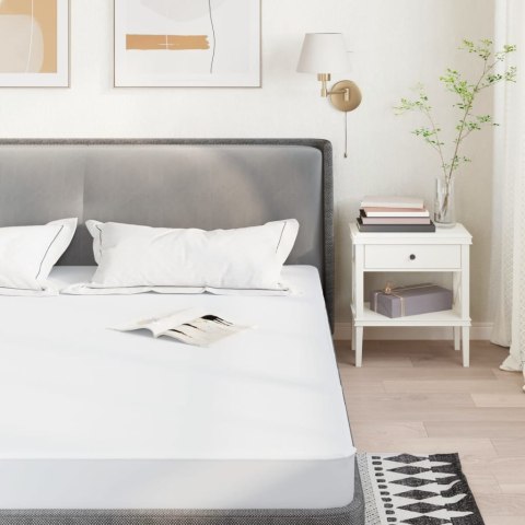 VidaXL Ochraniacz na materac, biały, 120x200 cm, wodoodporny