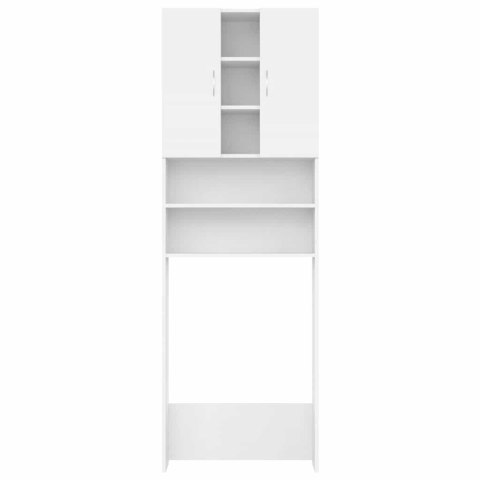 SZAFKA ŁAZIENKOWA NA PRALKĘ TOALETĘ BIAŁA 64X25,5X190CM