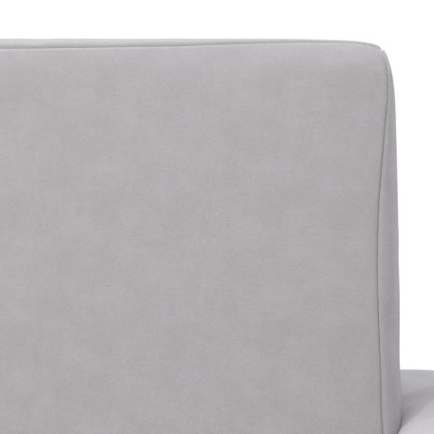 2-OS. SOFA DLA DZIECI ROZKŁADANA JASNOSZARA MIĘKKI PLUSZ