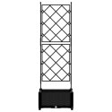 DONICA OGRODOWA Z TRELLEM CZARNY 40X40X125.5CM PP