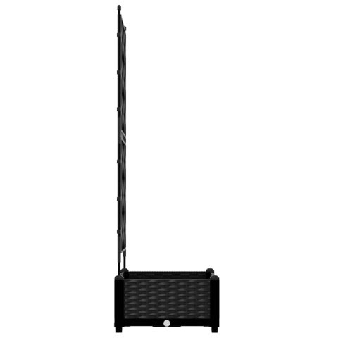 DONICA OGRODOWA Z TRELLEM CZARNY 40X40X125.5CM PP