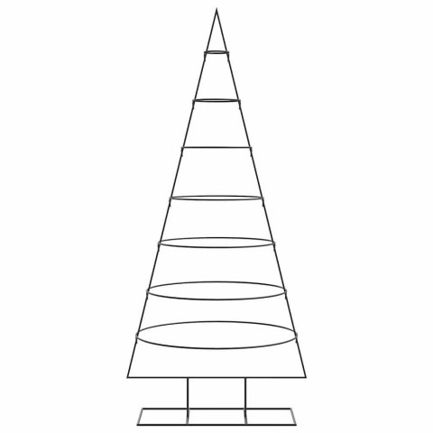 METALOWA CHOINKA ŚWIĄTECZNA DO DEKORACJI CZARNA 180CM