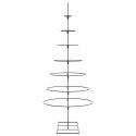 METALOWA CHOINKA ŚWIĄTECZNA DO DEKORACJI CZARNA 180CM
