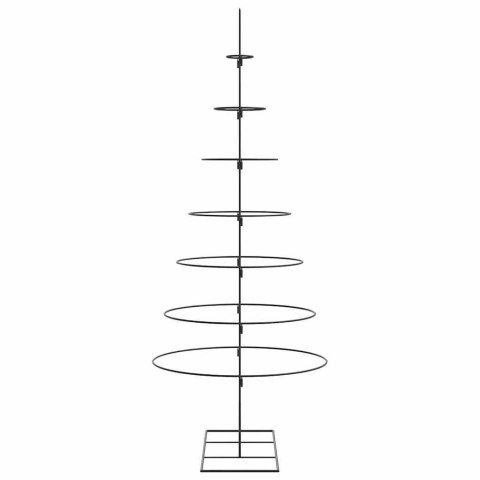 METALOWA CHOINKA ŚWIĄTECZNA DO DEKORACJI CZARNA 180CM