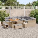 VidaXL Zestaw Sof na Ogród z poduszką 12 pcs Beżowy i jasnoszary