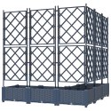 DONICA OGRODOWA Z TRELLEM 5 SZT. SZARY 120X120X125.5CM PP