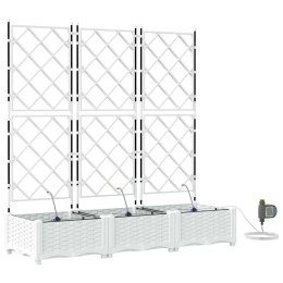 DONICE OGRODOWE BIAŁY 120X40X126CM STAL