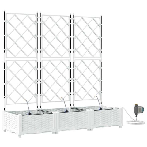DONICE OGRODOWE BIAŁY 120X40X126CM STAL