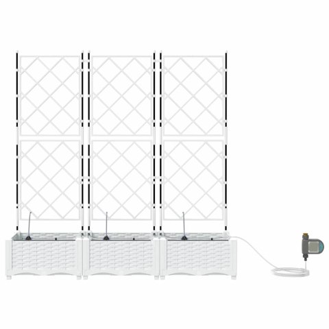 DONICE OGRODOWE BIAŁY 120X40X126CM STAL