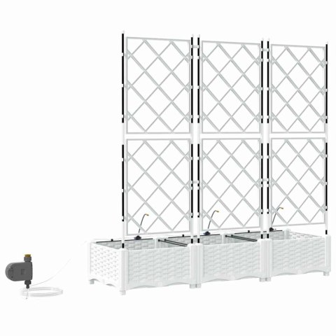 DONICE OGRODOWE BIAŁY 120X40X126CM STAL