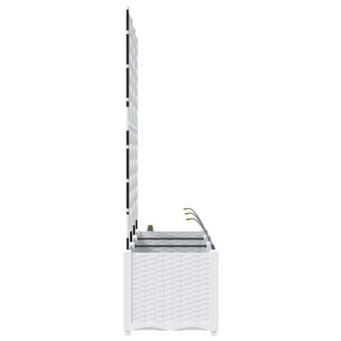 DONICE OGRODOWE BIAŁY 120X40X142CM STAL