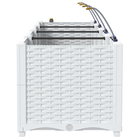 DONICE OGRODOWE BIAŁY 120X 40X 37.5CM STAL