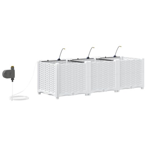 DONICE OGRODOWE BIAŁY 120X 40X 37.5CM STAL