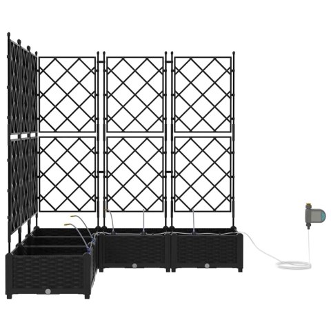 DONICE OGRODOWE CZARNY 120X 120X 126CM STAL