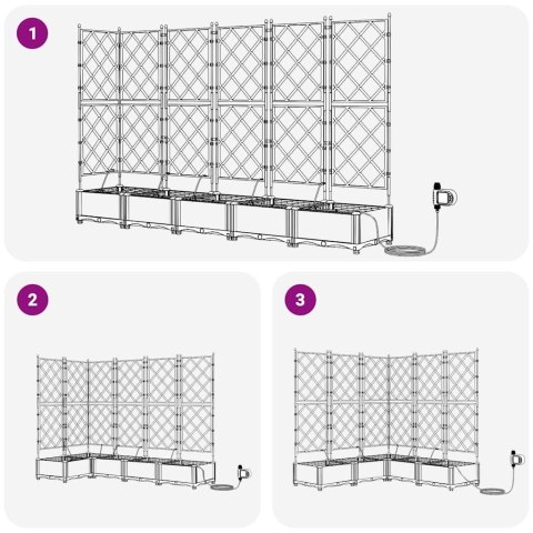 DONICE OGRODOWE CZARNY 120X 120X 126CM STAL