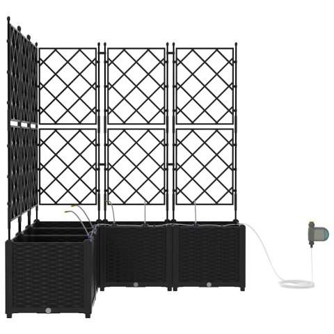 DONICE OGRODOWE CZARNY 120X120X142CM STAL