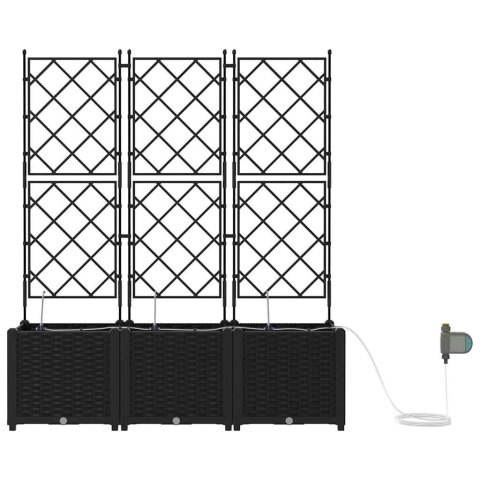 DONICE OGRODOWE CZARNY 120X40X142CM STAL