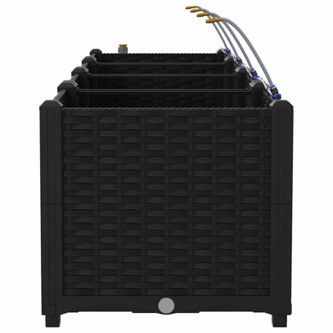 DONICE OGRODOWE CZARNY 120X40X37.5CM STAL