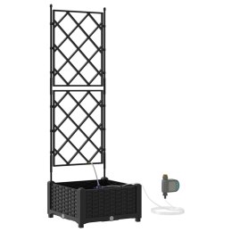 DONICE OGRODOWE CZARNY 40X 40X 126CM STAL