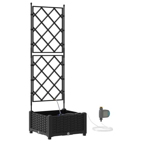 DONICE OGRODOWE CZARNY 40X 40X 126CM STAL