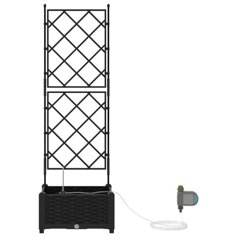 DONICE OGRODOWE CZARNY 40X 40X 126CM STAL