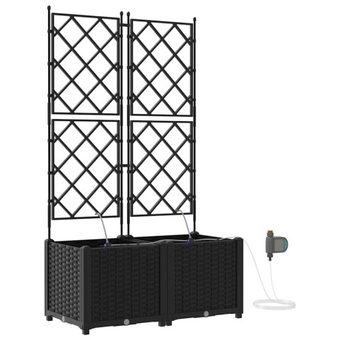 DONICE OGRODOWE CZARNY 80X40X142CM STAL