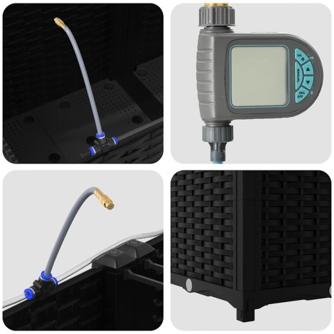 DONICE OGRODOWE CZARNY 80X40X37.5CM STAL